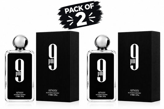 Afnan 9PM Eau de Parfum for Men – Pack of 2, 100ml Each