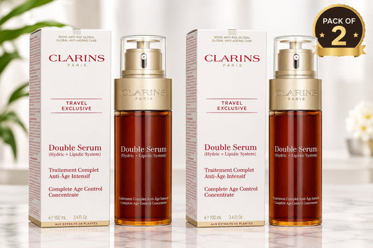 Clarins Double Serum Hydric + Lipidic System 100ml / 3.4oz Pack of 2 – New