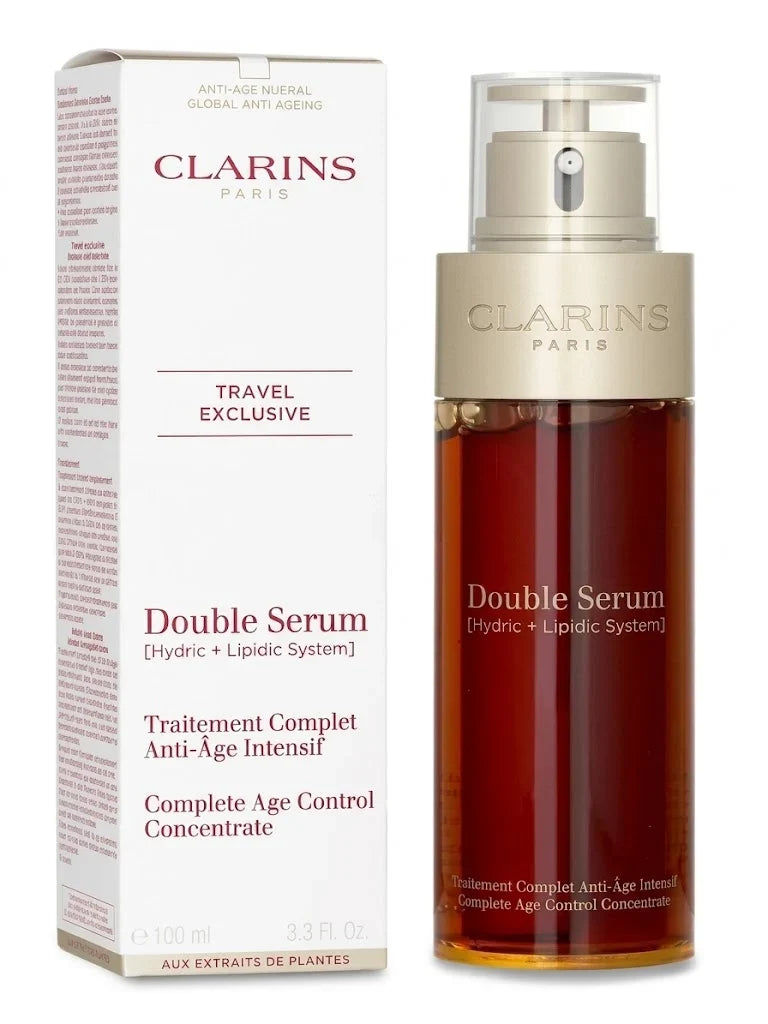 Clarins Double Serum 100ml / 3.3 oz – Hydric + Lipidic System – New & Sealed