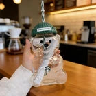 Starbucks Bearista Limited Edition Bear Glass Cold Cup 20oz / 591ml – Rare & Authentic