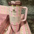 LoveShackFancy x Stanley 40oz Quencher Tumbler Blooming Heirloom Edition