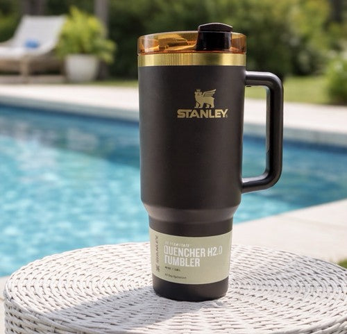 Stanley Quencher H2.0 FlowState Tumbler 40oz Chocolate Gold – Factory Sealed