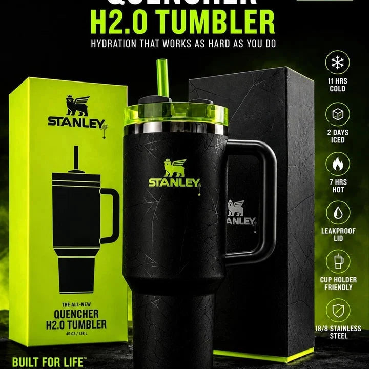 Stanley Halloween Web Glow H2.0 Quencher 40oz Tumbler Limited Edition – New
