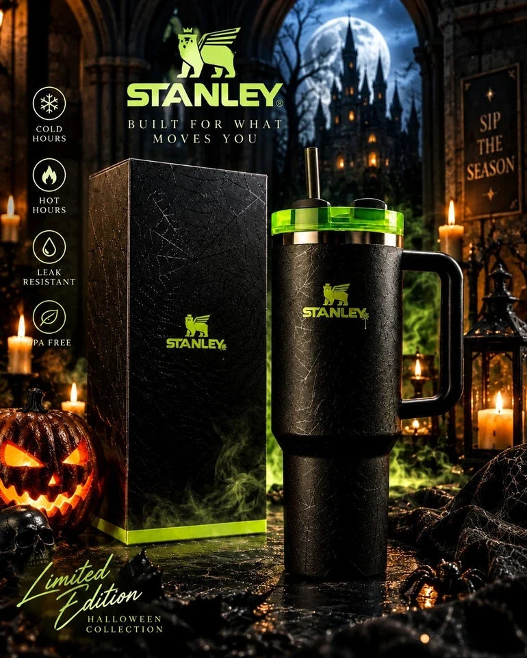 Stanley Halloween Web Glow H2.0 Quencher 40oz Tumbler Limited Edition – New
